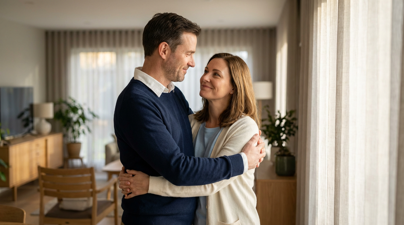 Happy couple smiling